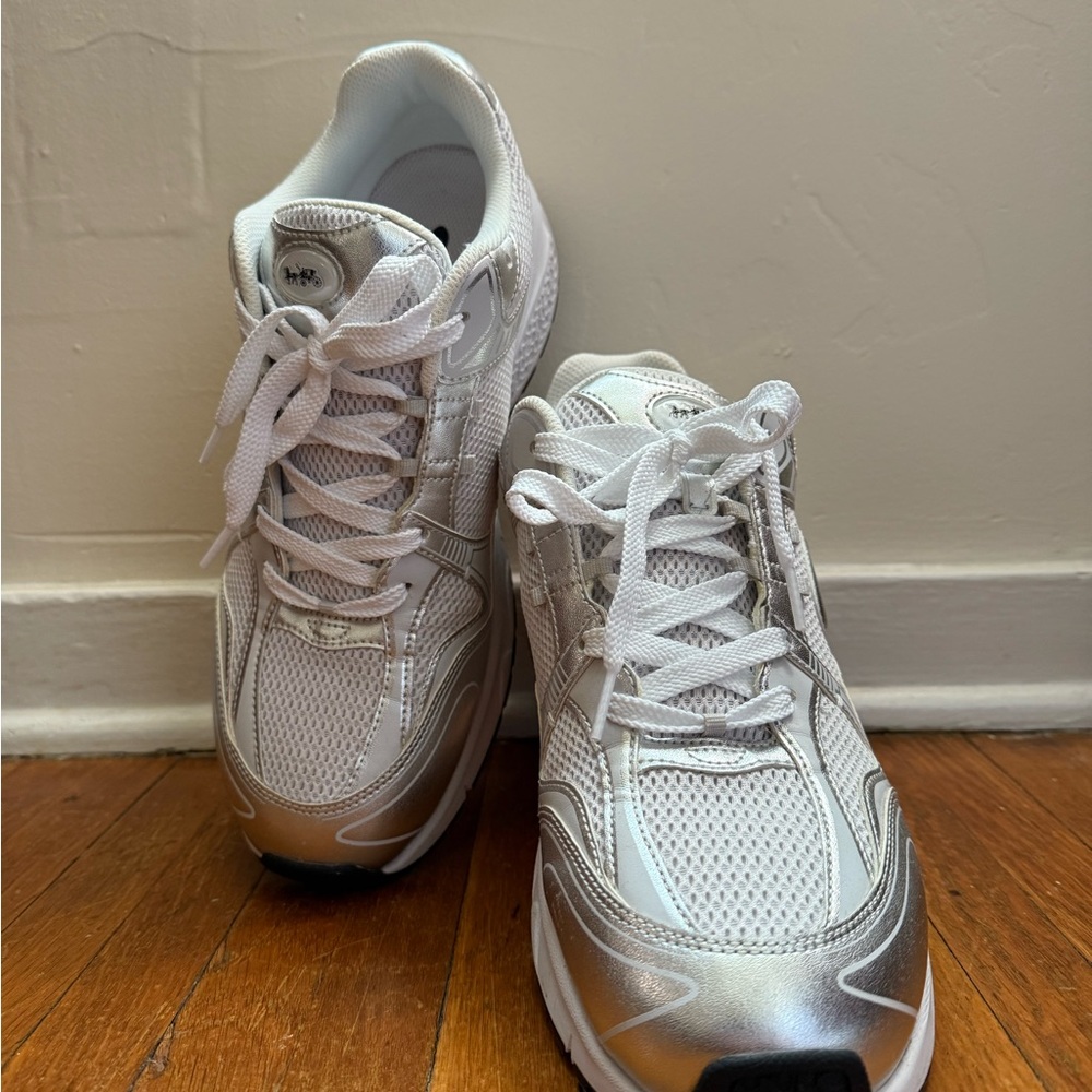 Champion White and Silver Sneakers - Picture 5 of 6